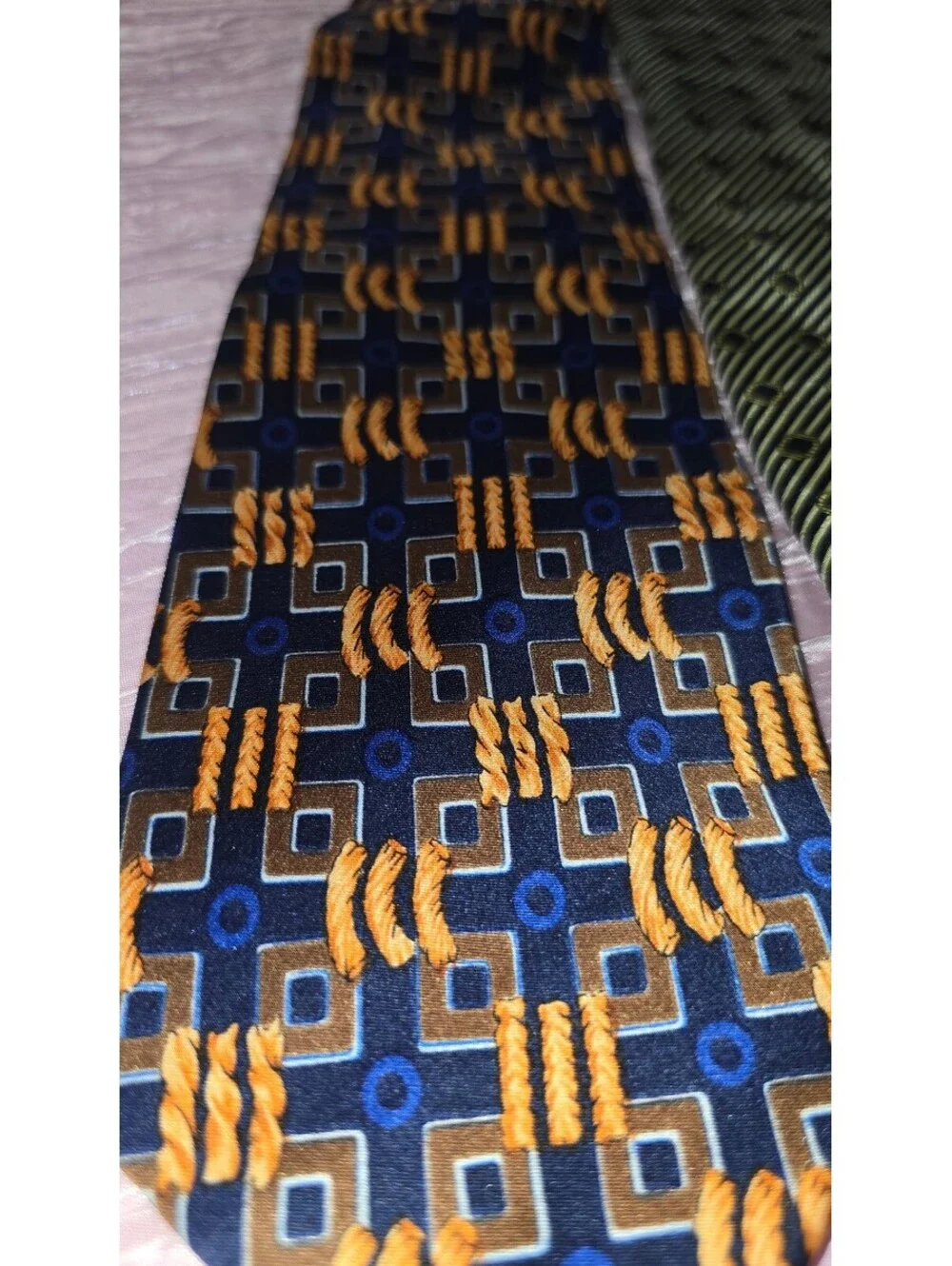 2 Men's Silk Ties Laurent Benon Palais des Doges Paris